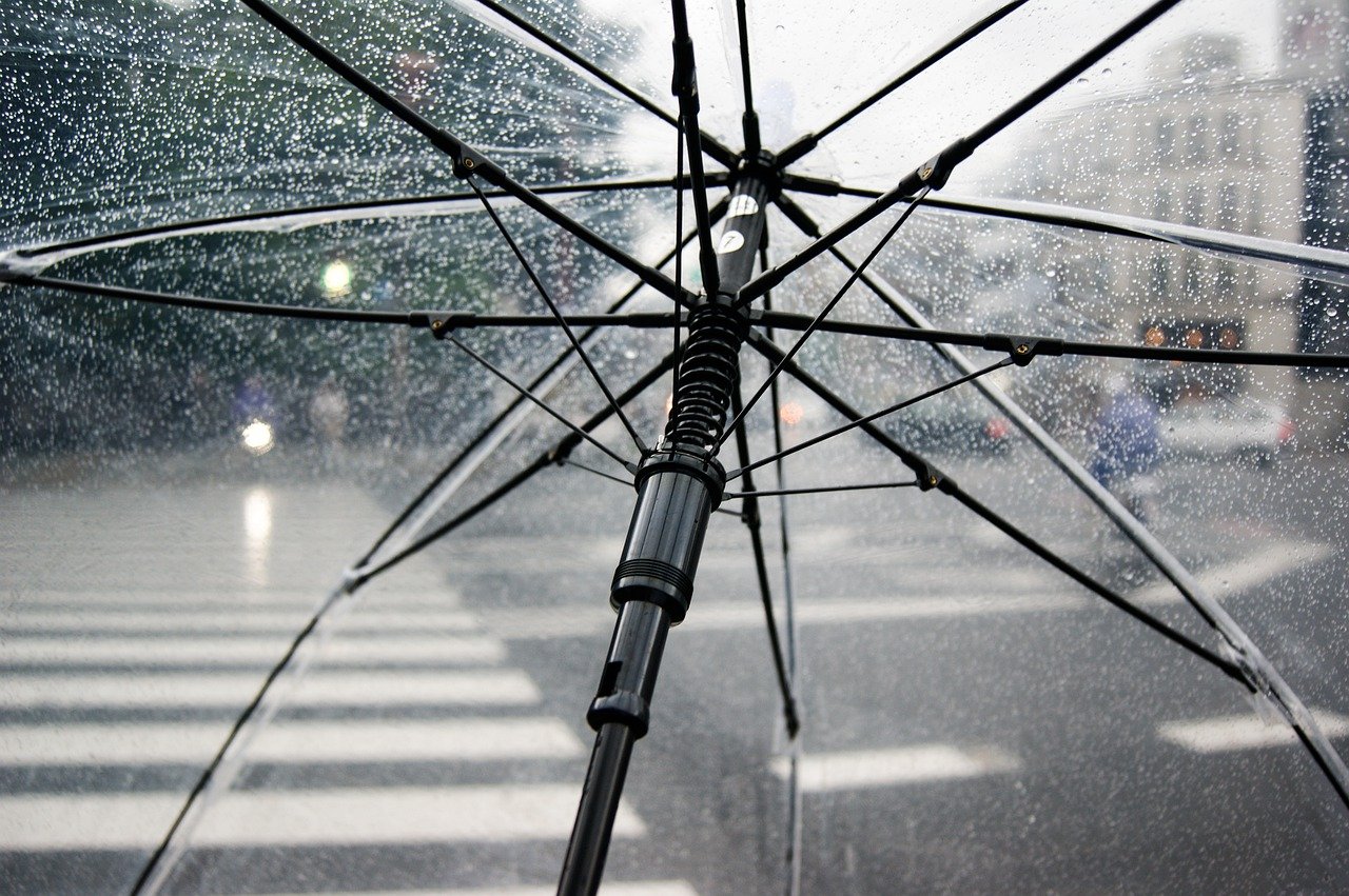 傘、雨